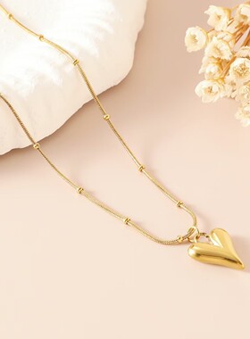 跨境批发项链女不掉色气质轻奢精致钛钢新款女小众百搭时尚锁骨链