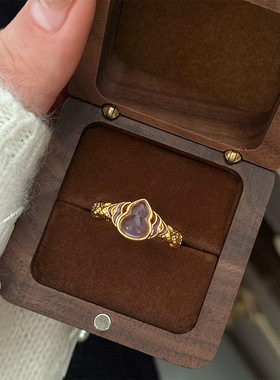 新中式复古精致气质百搭滴油珐琅葫芦戒指女小众设计时尚戒子指环