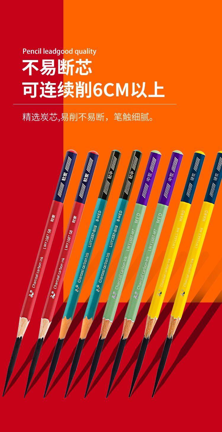 老美院24支装铅笔/炭笔套装素描/速写课哑光绘画炭笔铅笔,淘宝优惠券,粉丝福利购,淘宝优惠卷