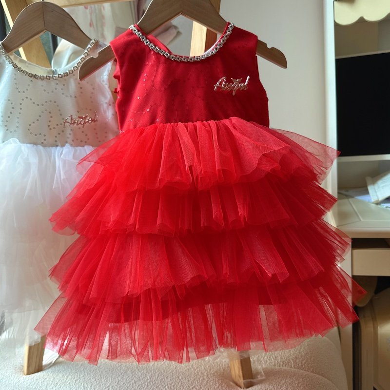 25花童礼服新款公主裙女童女童婚纱洋气裙子宝宝生日蓬蓬纱裙夏款,淘宝优惠券,粉丝福利购,淘宝优惠卷