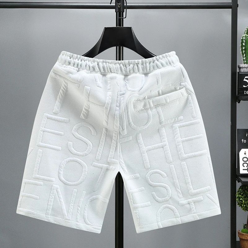 Letters Size 5XL 6XL 7XL 2023 New Fashion knitted Shorts Men - 图1