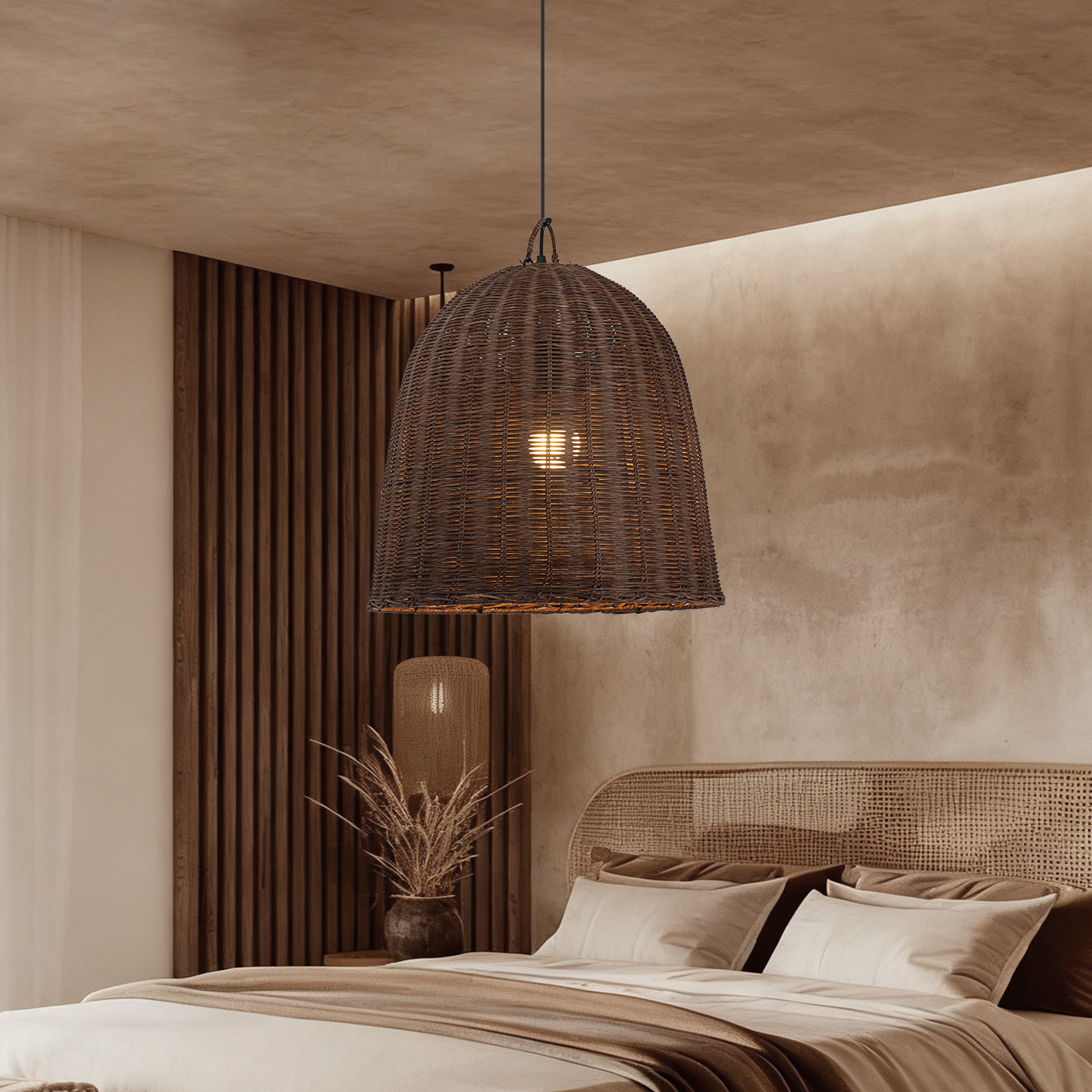 中式风格藤编吊灯卧室餐厅田园艺术灯具农家乐民宿客厅灯藤艺灯罩,淘宝优惠券,粉丝福利购,淘宝优惠卷