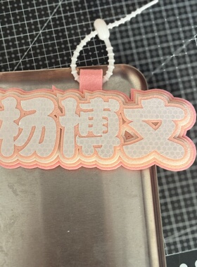 杨博文TF家族花边姓名牌不织布包包挂件明星应援周边痛包挂饰