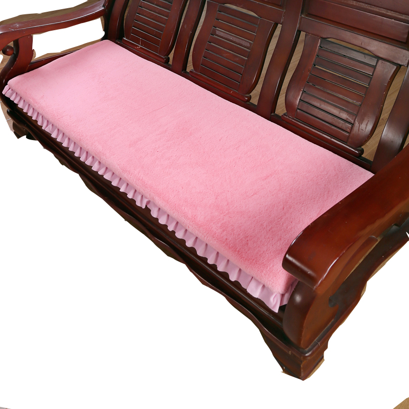 加厚毛绒坐垫三人防滑实木红木椅子春秋椅沙发垫座垫冬季可拆洗