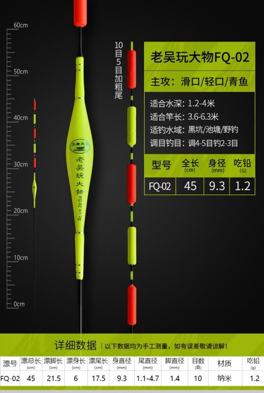 新品青鱼垂钓高灵敏黑坑大物浮漂醒目加粗青鱼五目七目无铅自立漂 - 图3