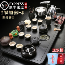 Tea set tea tray Boiling Kettle integrated suit Home Automatic Sheung Shui Living room Kung Fu Tea tea table Tea cup 2023 new