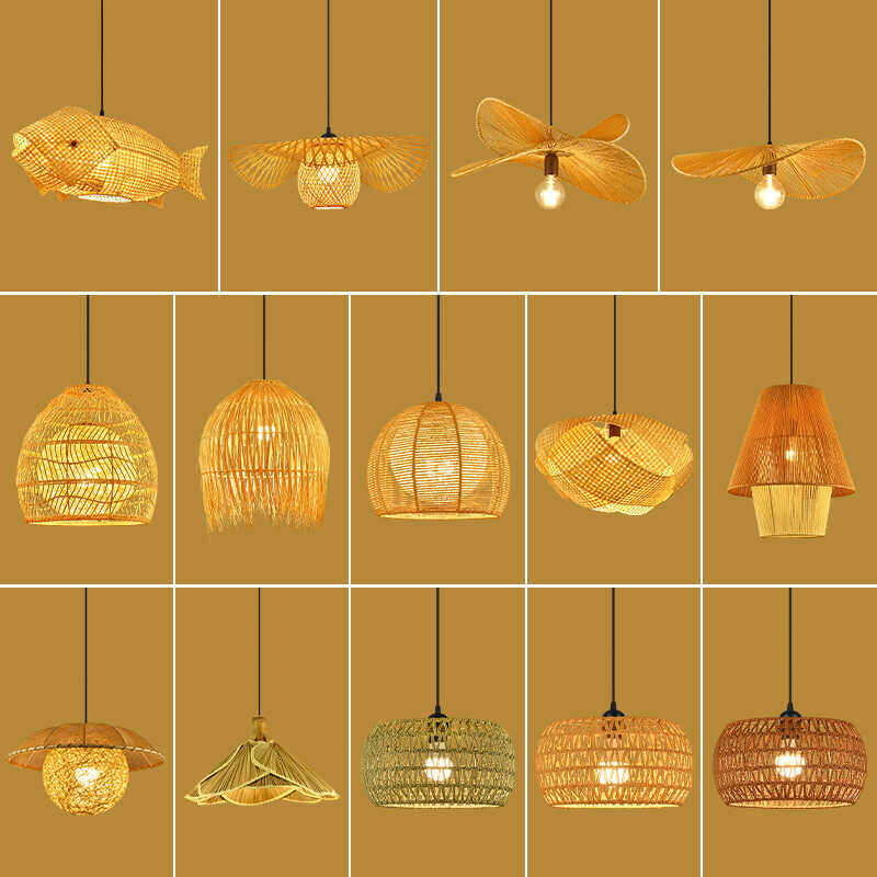 吊灯 创意藤编吊灯 民宿藤艺灯具 餐厅灯 竹编吊灯竹艺灯麻绳吊灯,淘宝优惠券,粉丝福利购,淘宝优惠卷