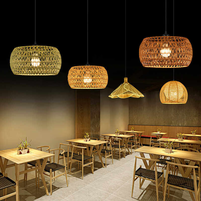 吊灯 创意藤编吊灯 民宿藤艺灯具 餐厅灯 竹编吊灯竹艺灯麻绳吊灯,淘宝优惠券,粉丝福利购,淘宝优惠卷