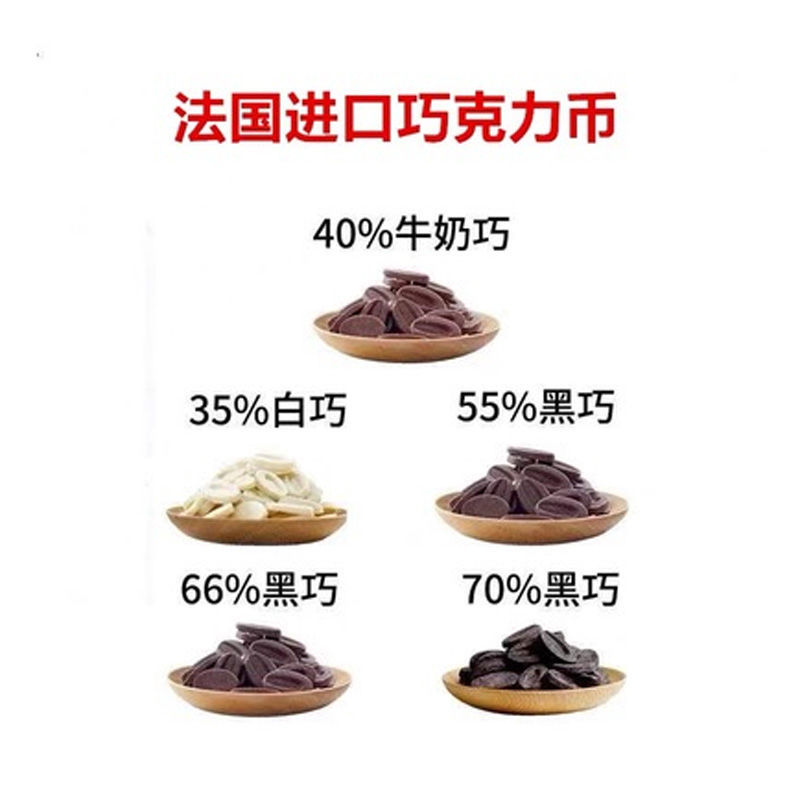 法芙娜巧克力33%35%40%牛奶66%62%70%55%黑白巧克力币烘焙100g-图1