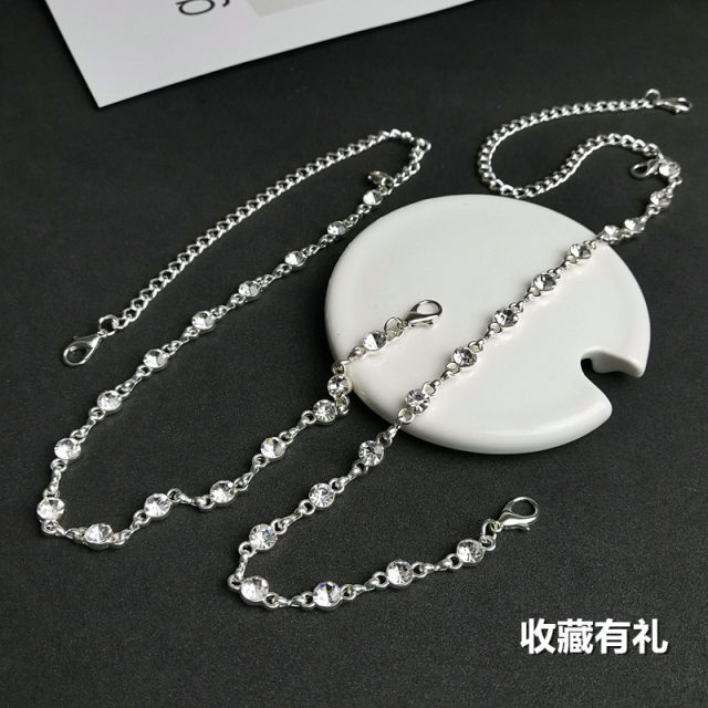 Underwear bra strap rhinestone suspender skirt ສາຍໂສ້ bra strap