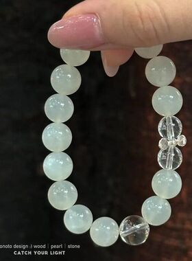 【月光信件】天然白水晶白月光手链轻奢高级设计水晶手串清冷首饰