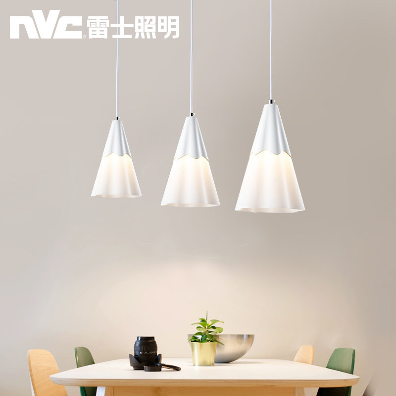 雷士照明现代简约创意led三头餐厅吊灯饭厅灯具灯饰家用餐吊灯具_虎窝淘