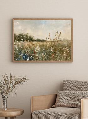 小众艺术油画装饰画客厅卧室风景墙壁摆挂画自然风光花园画北欧风