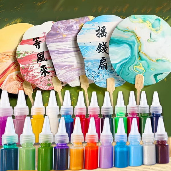 非遗漆扇颜料套装手工大漆空白文字团扇学校班级活动专用大套装,淘宝优惠券,粉丝福利购,淘宝优惠卷