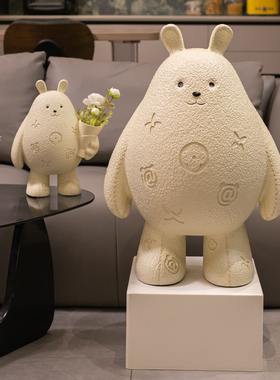 网红兔兔落地摆件客厅玄关电视柜旁送礼好物轻奢高档装饰乔迁礼品