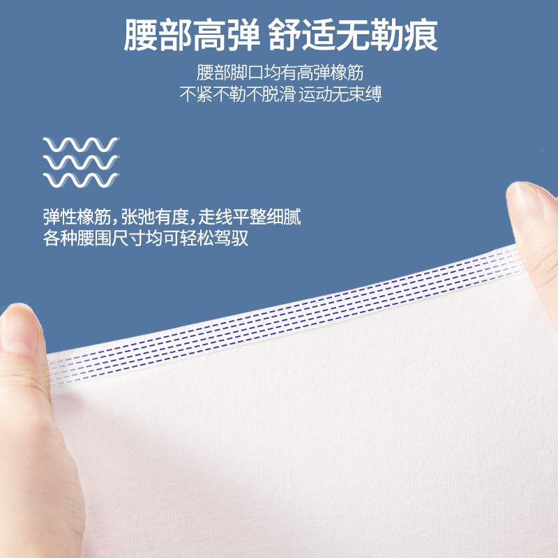 安可新一次性纯棉内裤男三角EO灭菌成人旅行免洗日抛无菌短裤5条 - 图1