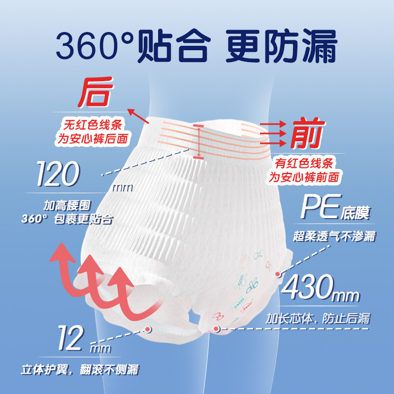 安睡裤女经期防漏卫生巾产妇安心裤 安可新产妇卫生巾