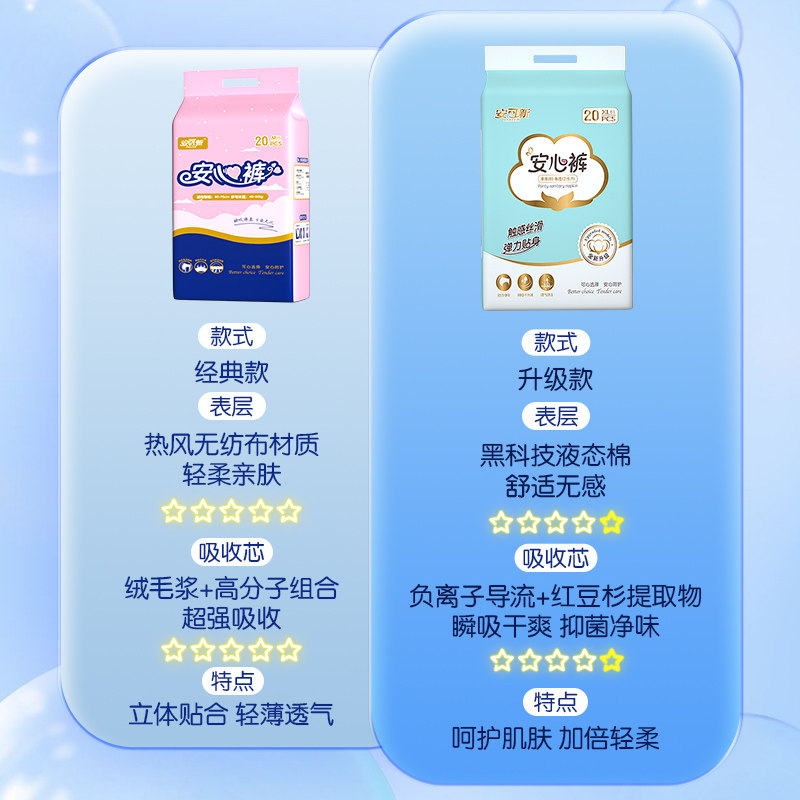 安睡裤女经期防漏卫生巾产妇安心裤 安可新产妇卫生巾