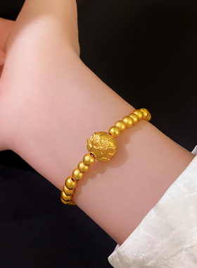 金色莲蓬串珠手串轻奢小众精致