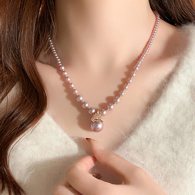 夸张珍珠毛衣项链女大气高档高级感轻奢2025新款吊坠颈链配饰秋冬,淘宝优惠券,粉丝福利购,淘宝优惠卷