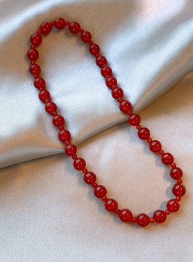 红色玛瑙手串手链轻奢小众精致