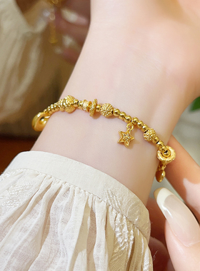 沙金星星爱心串珠手串轻奢小众