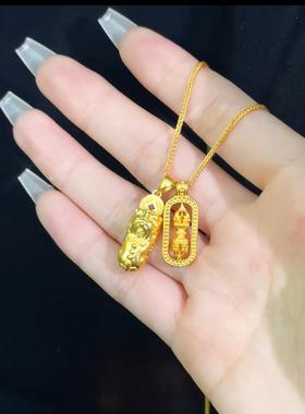 合金项链南非矿金【韦雪同款项链】孟加拉赤金北欧金锡金里外一色