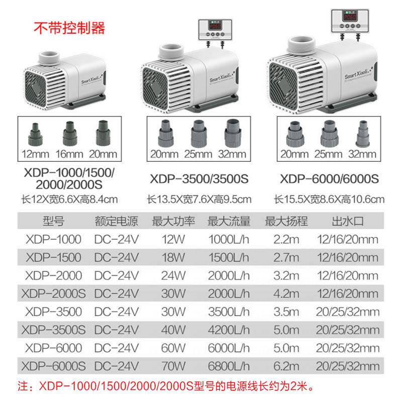 森森XDP变频潜水泵鱼缸循环泵水循环抽水泵鱼池水族箱水泵超静音-图2