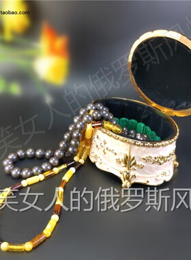 俄罗斯珠宝首饰盒椭圆形大号