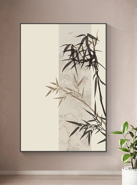 新中式迎客松挂画玄关装饰画