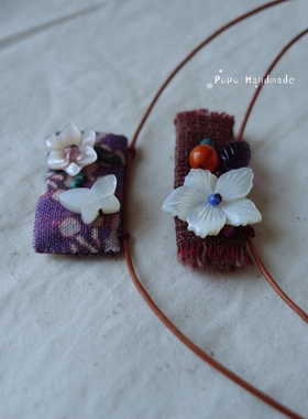 原创设计贝壳珍珠复古项链小众