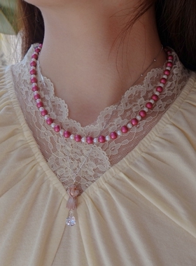 扑扑原创设计925天使项链