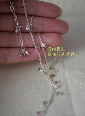 原创手工天然珍珠925复古项链