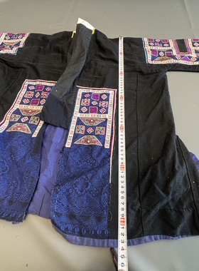 苗族服装苗族衣服土布拼接衣服蜡染麻布衣服小花苗衣服A426