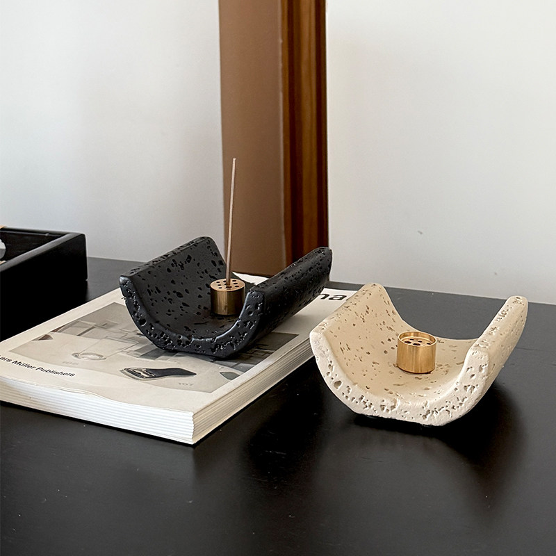 SilentWind寂风简约风水泥石线香插侘寂风高级感小众香插香盘摆件,淘宝优惠券,粉丝福利购,淘宝优惠卷