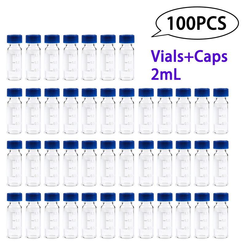 包邮1.5ml刻度 2ml容量透明/棕色进样瓶液相色谱玻璃样品瓶安捷伦取样瓶顶空瓶含垫盖-图3