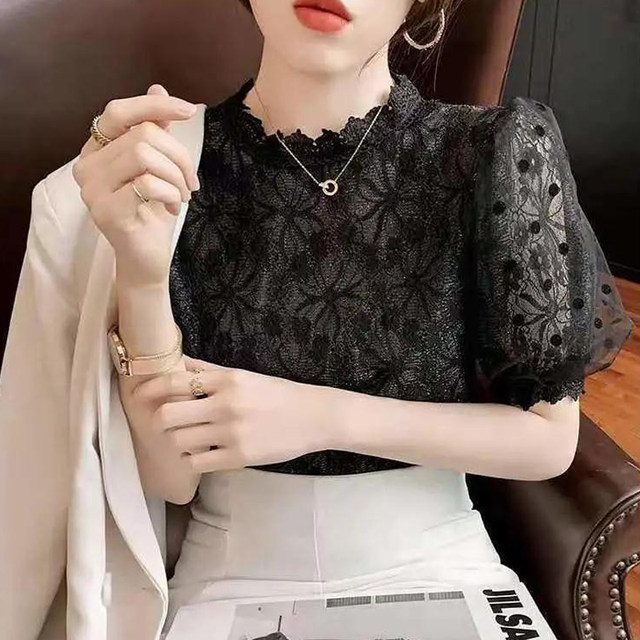 Aodizi lace top hollow embroidered lace top