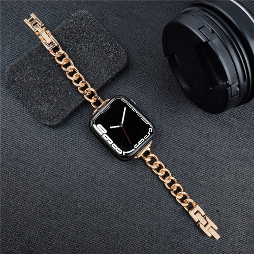 适用苹果iwatch8瘦身表带Apple Watch7654SE锌合金钢带 - 图3