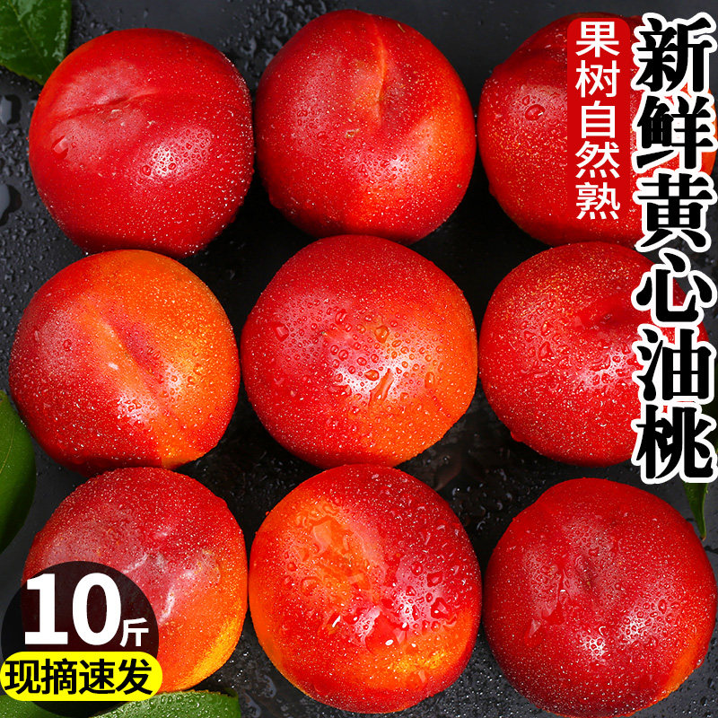 黄心油桃新鲜水果10斤大桃子当季整箱黄肉蜜桃孕妇水蜜脆桃包邮5