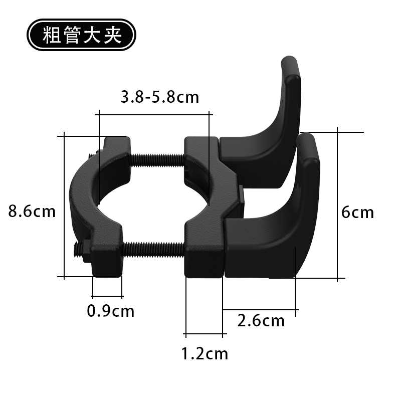 泡泡电动车挂钩爱豆电瓶车免打孔加大加粗挂物钩通用前置头盔锁勾-图0