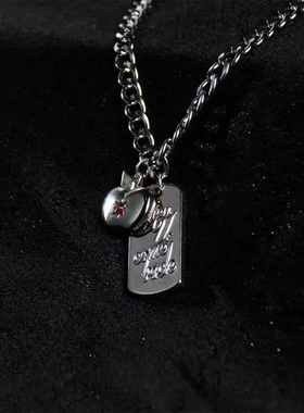 恋与深空夏以昼同款阴刻方牌项链cos百搭吊坠男女款游戏周边