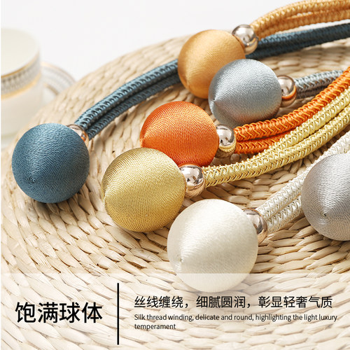 窗帘绑带绑绳捆绑带束带轻奢收拢窗帘纱帘收纳带窗帘扣吊环配件式 - 图1
