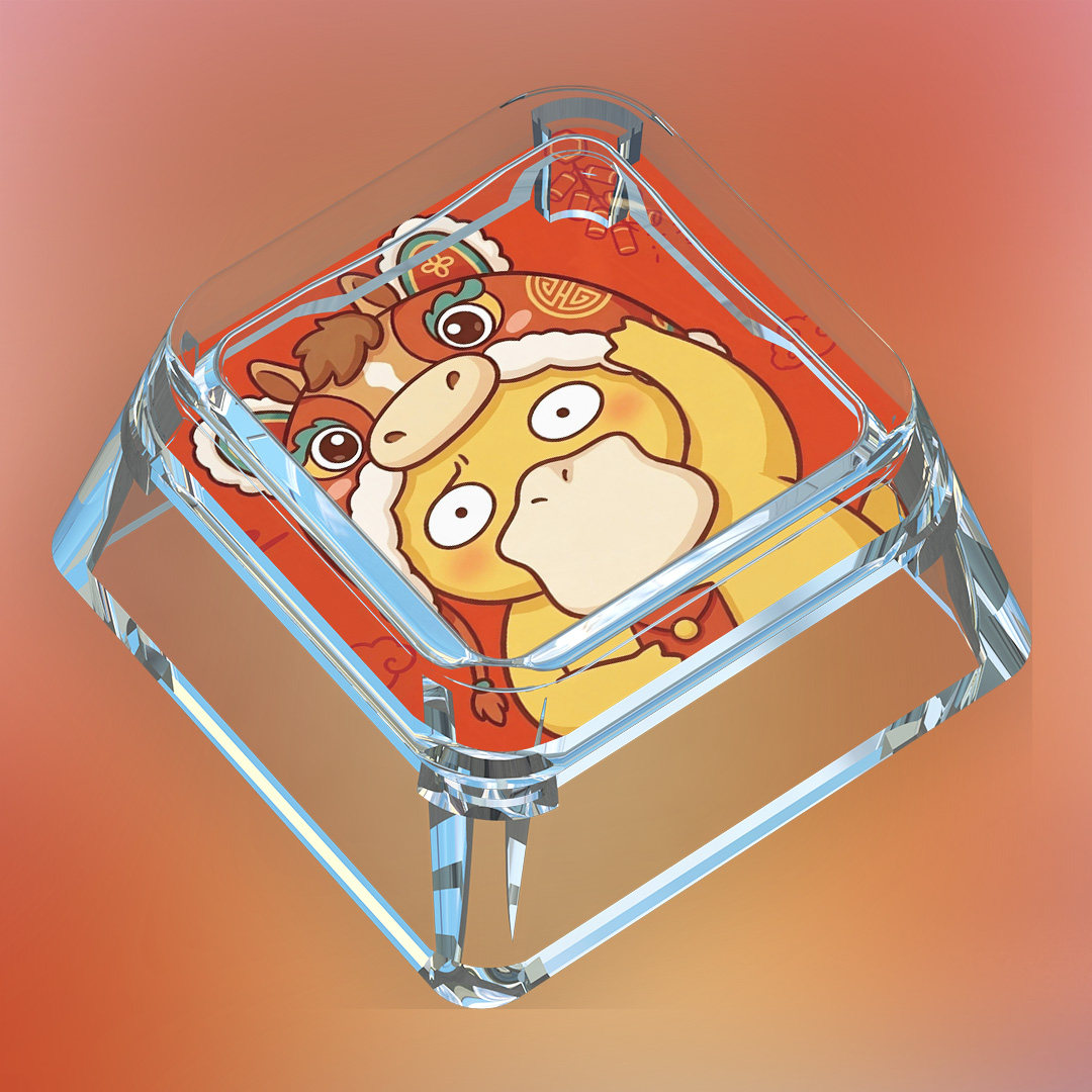 黑神话宝可梦键帽单个卡通可爱皮卡丘耿鬼新年可达鸭机械键盘键帽,淘宝优惠券,粉丝福利购,淘宝优惠卷