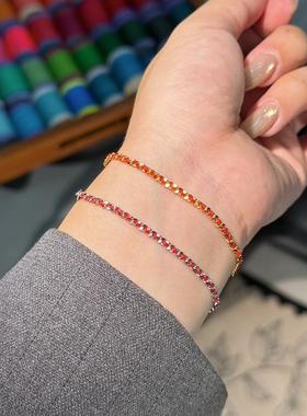 何家编织红绳双层手链