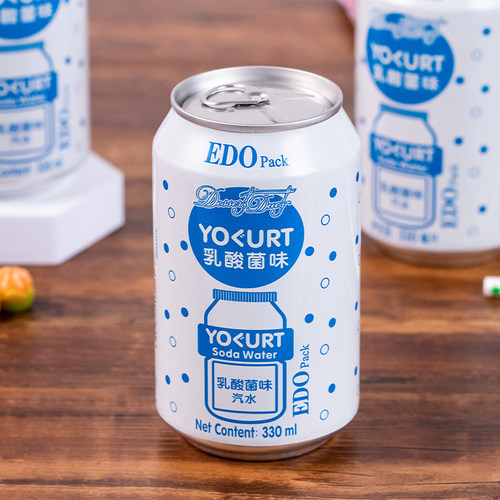 EDOPack一片柠檬乳酸菌汽泡水柠檬味波子水碳酸饮料饮品330ml*6罐 - 图3