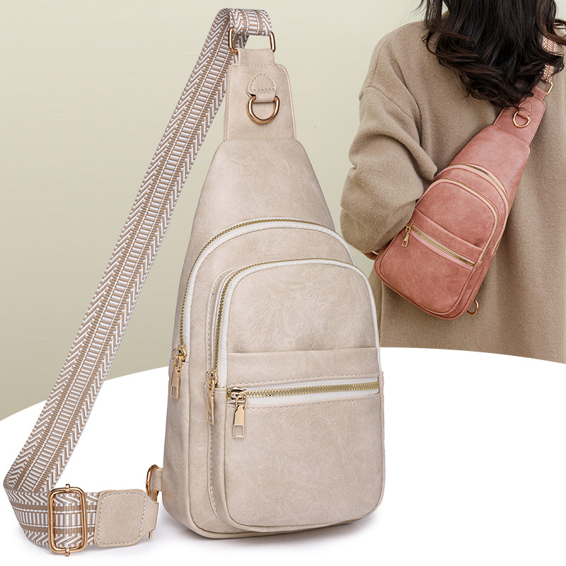 真皮牛皮女包胸包斜挎包2024新款单肩包胸前包斜肩包休闲潮手机包,淘宝优惠券,粉丝福利购,淘宝优惠卷