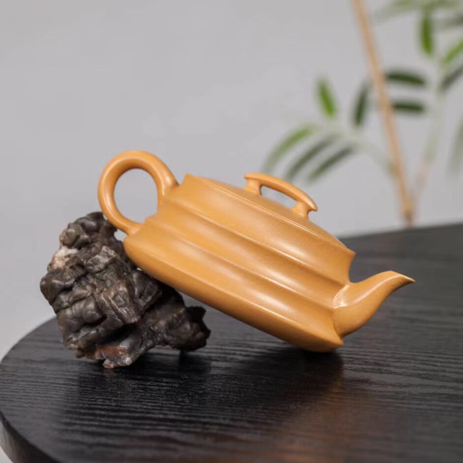 Authentic Yixing purple sand pot, raw ore, stale gold section mud, rising step by step, household high-end teapot, tea set and gift