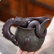 Lixing Virtuoso Boutique Pure Handmade Justice Cup Original Mine Purple Clay Dragon Shaped Public Cup Commercial Gift Big Number of Tea Er