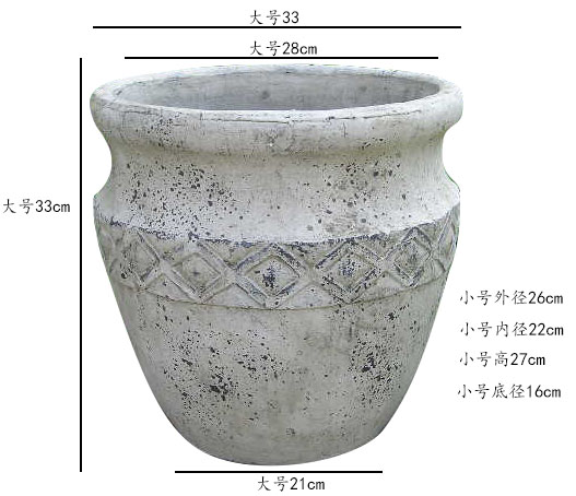 欧式庭院大花盆 花园粗陶大花器 做旧陶盆 复古 透气 外贸花器 - 图0