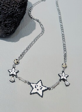 滴油白色笑脸五角星水滴